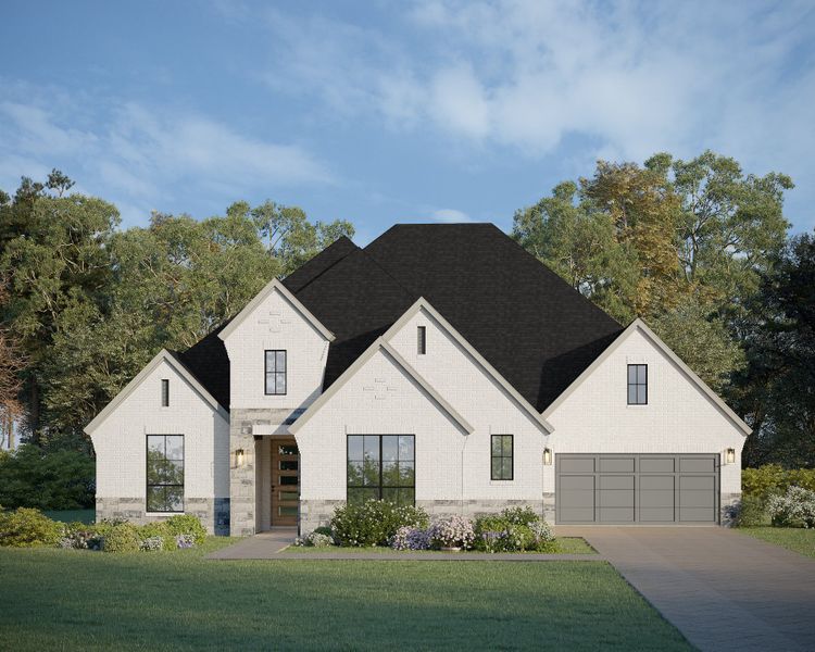 Plan 853 Elevation C w/ Stone Plan 853 Elevation C w/ Stone