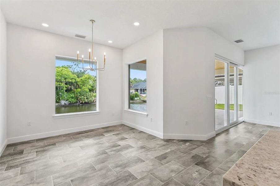 View to Canal from Kitchen and Dinning Room
