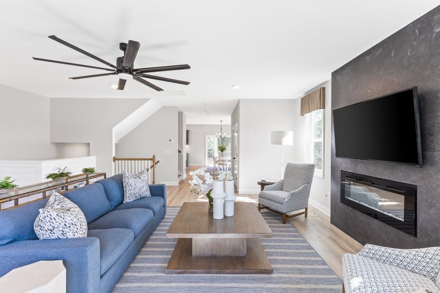 Representative furnished interior of a home built from the Montague by McKee Homes in Anchors Bend Townes, Wilmington (Image 4).