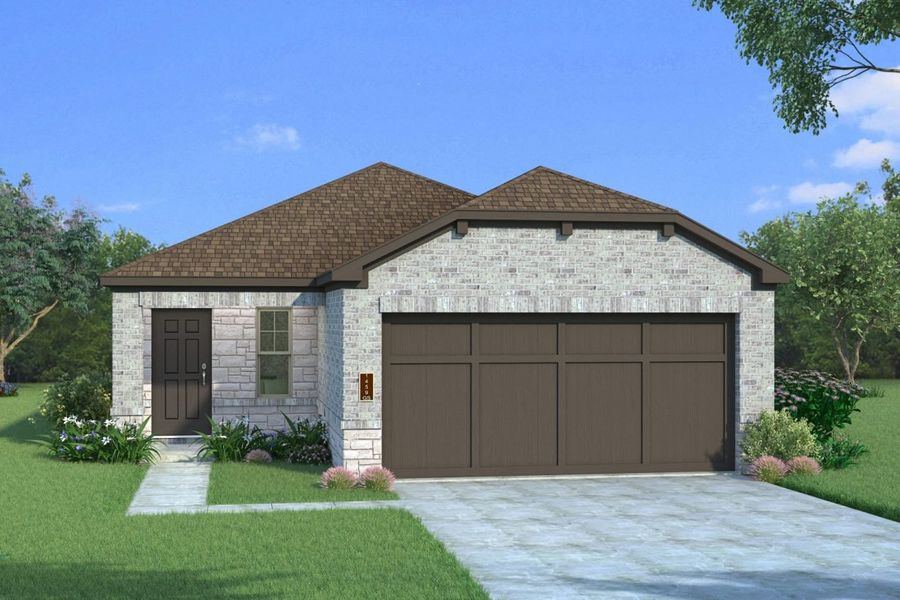 Representative exterior photo of a completed home built from the Kaufman Colony At Pinehurst by Brohn Homes in Colony at Pinehurst, Pinehurst, TX (Image 14).