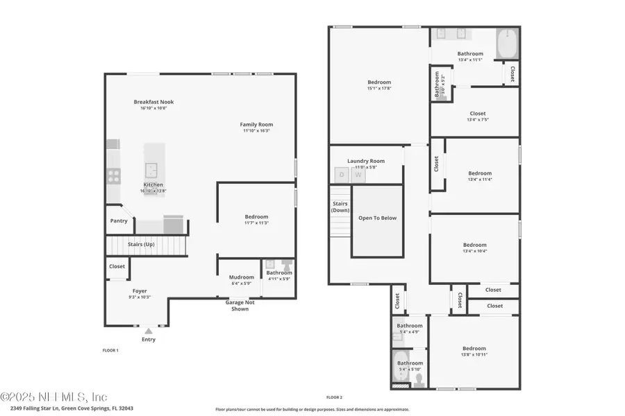 2D floor plan layout of this home in Cross Creek Express, Green Cove Springs, FL (Image 4).