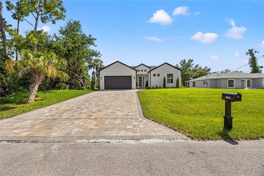 Extra long paver driveway Extra long paver driveway