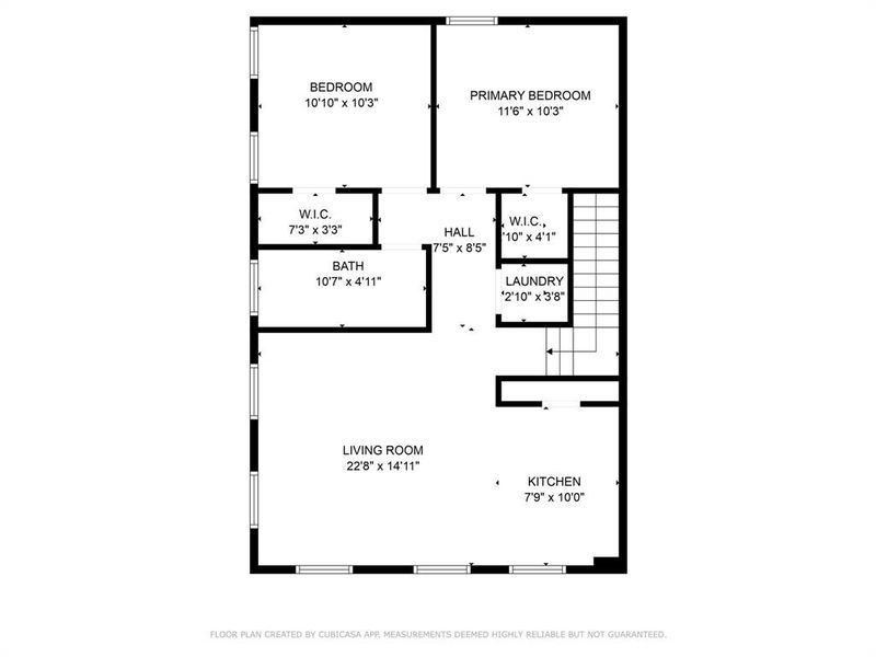 Second floor digital floor plan