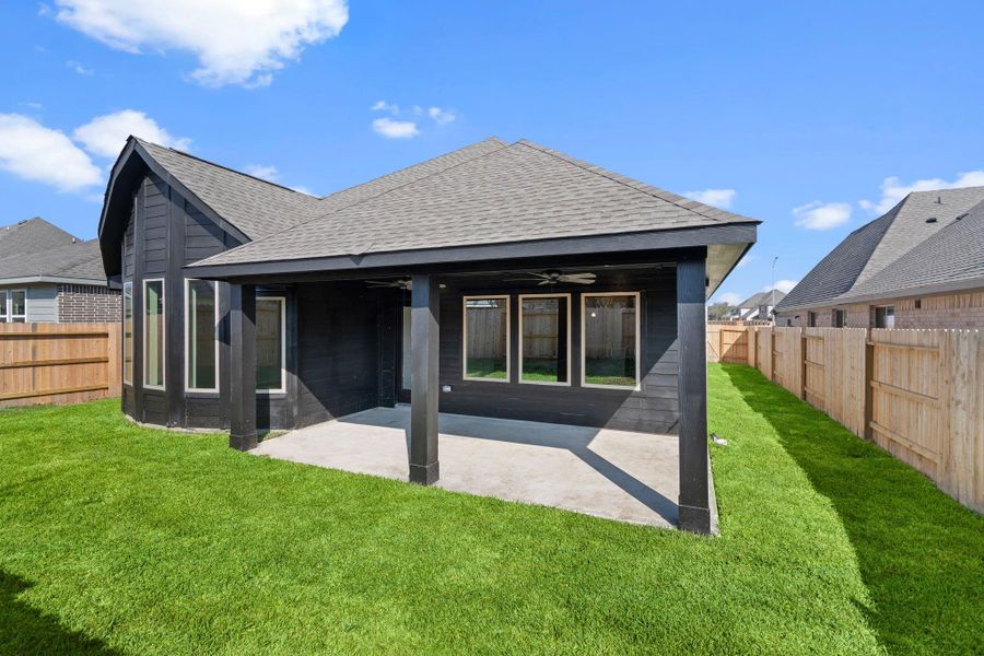 Exterior details and patio area of a home in , Spring (Image 3). Exterior details and patio area of a home in , Spring (Image 3).