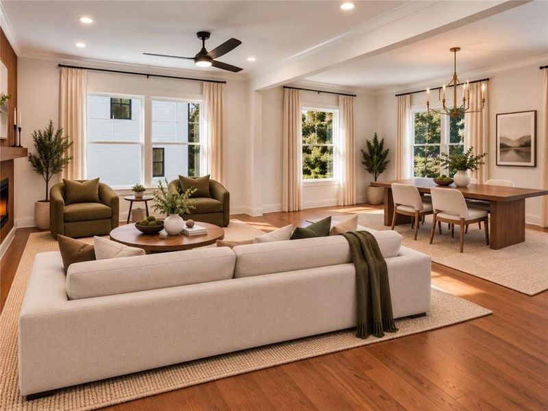 Furnished interior view inside a new home in , Decatur (Image 10).