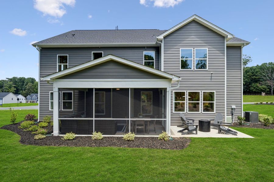 Rear Exterior Option with Screened Porch and Patio