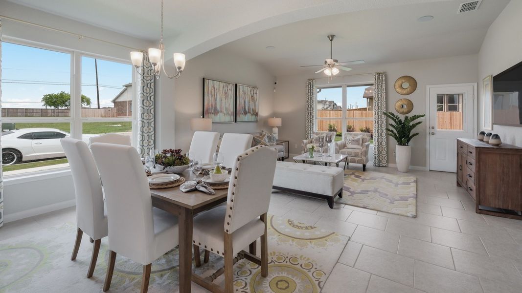 Ellington Model Home Dining and Living Room