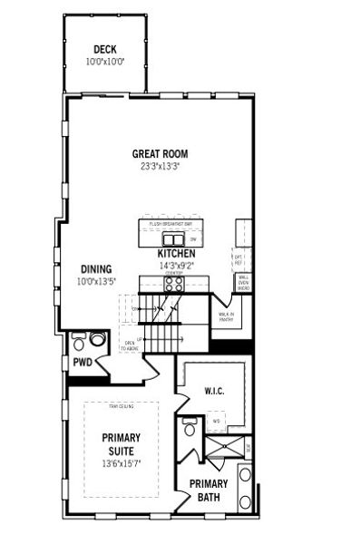 2D floor plan layout for the Duke by Mattamy Homes in The Townes at Wade Ardrey, Charlotte, NC (Image 3). 2D floor plan layout for the Duke by Mattamy Homes in The Townes at Wade Ardrey, Charlotte, NC (Image 3).