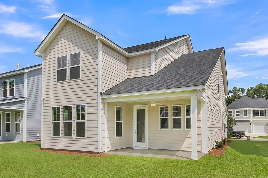 Exterior details and patio area of a home in Pineland Preserve, Summerville (Image 4).