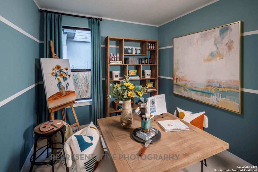 Furnished interior view inside a new home in Meyer Ranch, New Braunfels (Image 27).