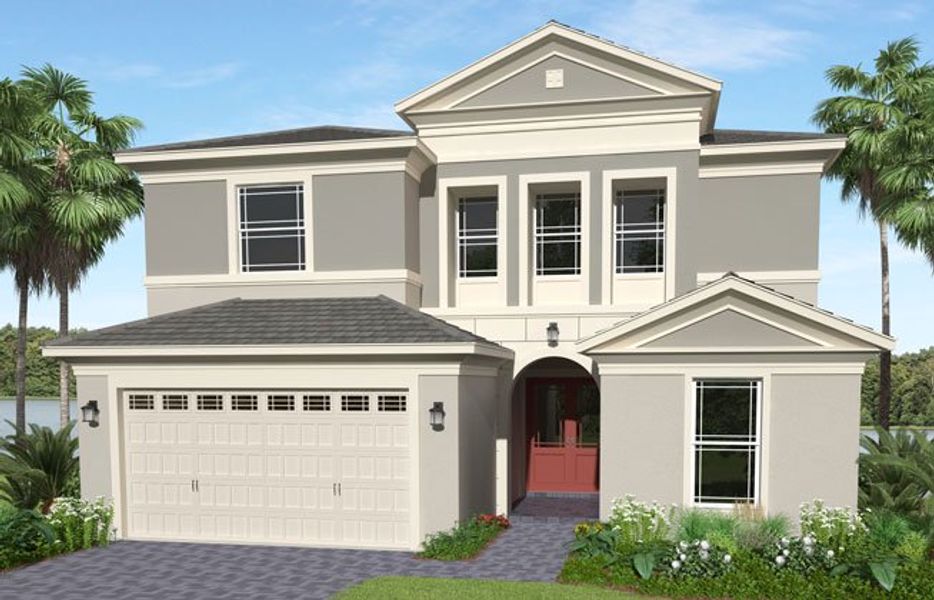 Representative exterior photo of a completed home built from the Birchwood Grand by Minto Communities in Westlake, Loxahatchee, FL (Image 2). Representative exterior photo of a completed home built from the Birchwood Grand by Minto Communities in Westlake, Loxahatchee, FL (Image 2).