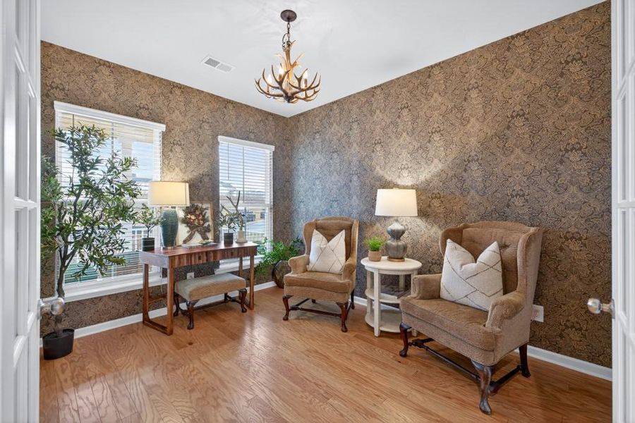 Furnished interior view inside a new home in Reunion, Flowery Branch (Image 57). Furnished interior view inside a new home in Reunion, Flowery Branch (Image 57).