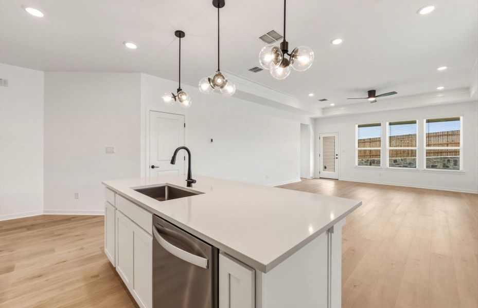 Furnished interior view inside a new home in Sunfield, Buda (Image 6). Furnished interior view inside a new home in Sunfield, Buda (Image 6).