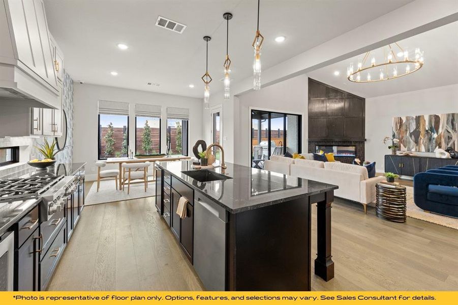 Furnished interior view inside a new home in Rio Vista at Kelly Ranch, Aledo (Image 12).