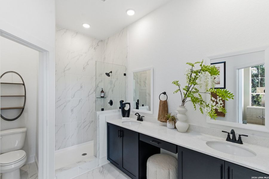 Furnished interior view inside a new home in Centero at Stone Oak, San Antonio (Image 11).