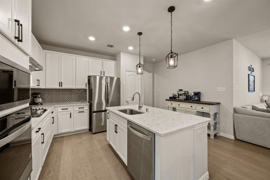 Furnished interior view inside a new home in , Justin (Image 14).