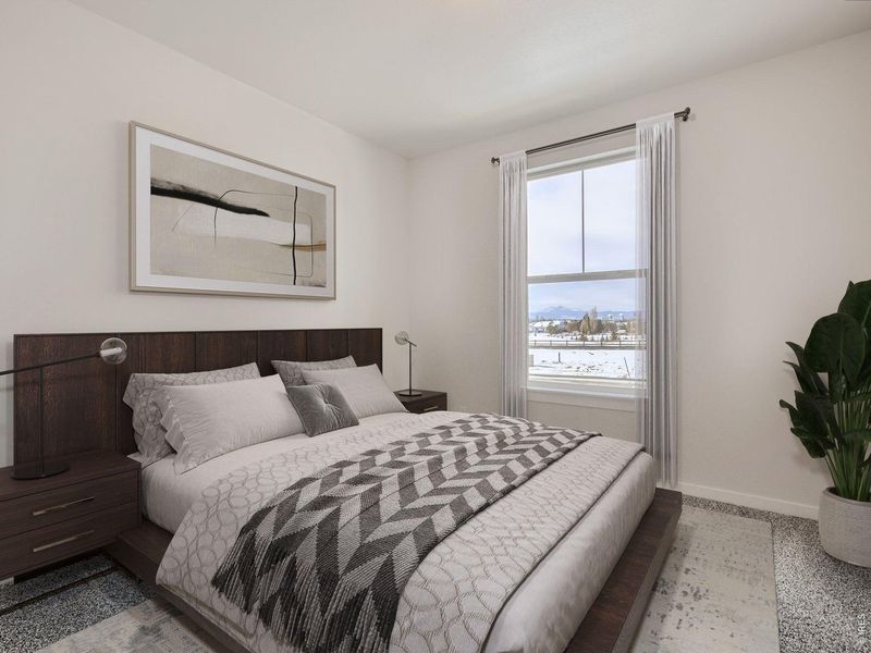 Furnished interior view inside a new home in RainDance, Windsor (Image 10).