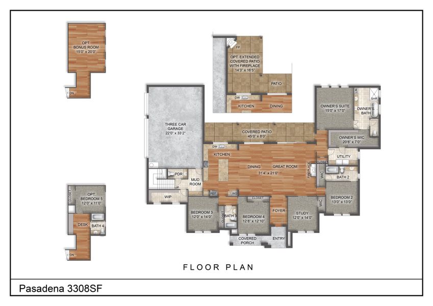 2D floor plan layout of this home in Santana Ridge - Brock ISD, Brock, TX (Image 2). 2D floor plan layout of this home in Santana Ridge - Brock ISD, Brock, TX (Image 2).