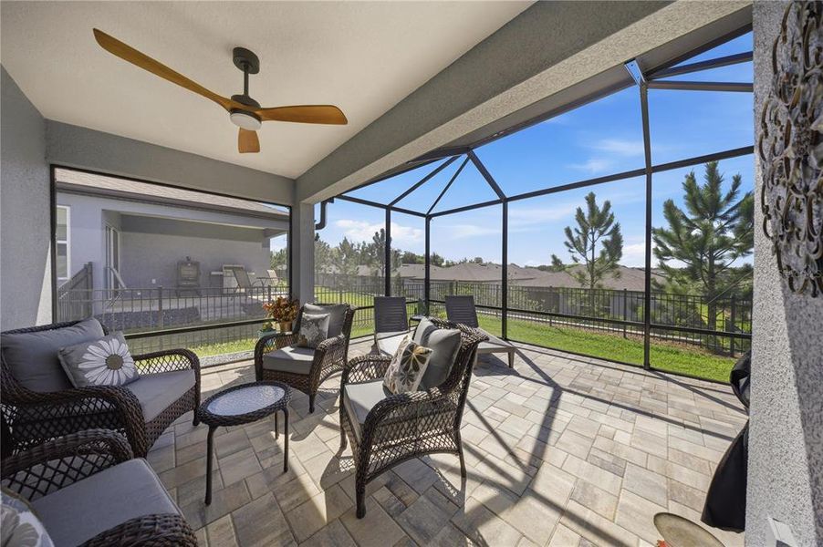Exterior details and patio area of a home in Del Webb Stone Creek, Ocala (Image 21).