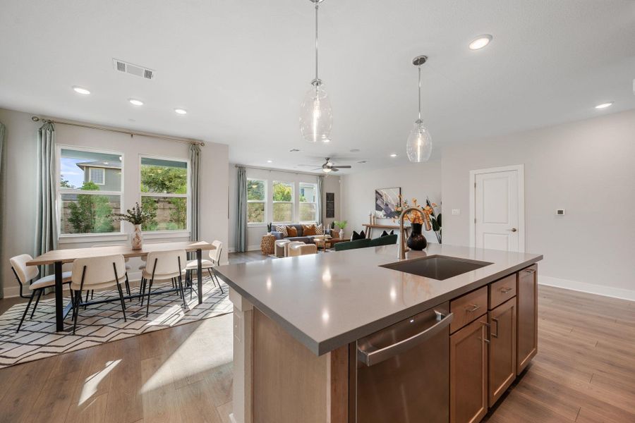 Furnished interior view inside a new home in Sarah's Creek, Pflugerville (Image 5).