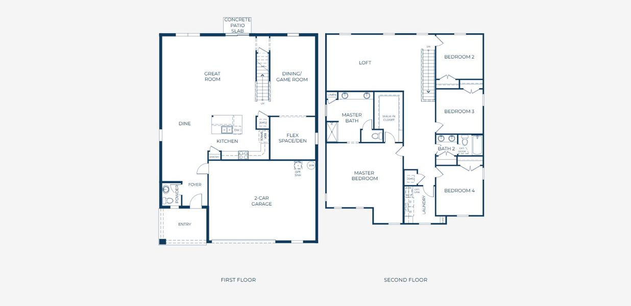 2D floor plan layout for the Columbus by Maronda Homes in Bella Estates, Plant City, FL (Image 5). 2D floor plan layout for the Columbus by Maronda Homes in Bella Estates, Plant City, FL (Image 5).
