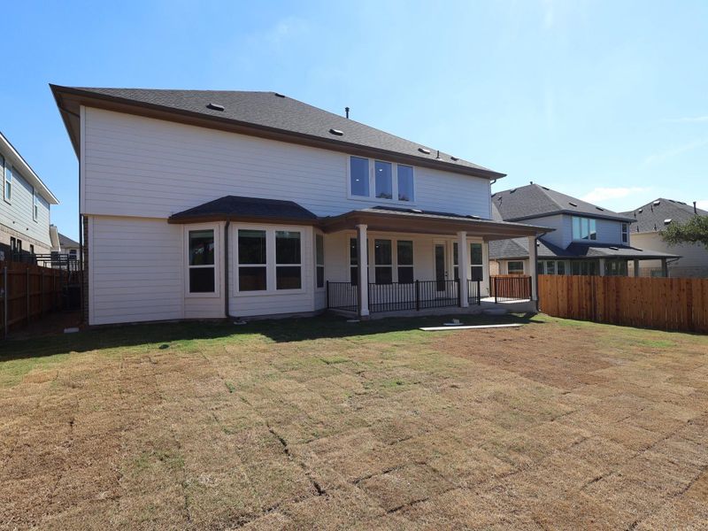 Exterior details and patio area of a home in Edgewood, Leander (Image 22).