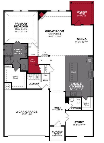 2D floor plan layout of this home in Whitewing Trails, Princeton, TX (Image 4).