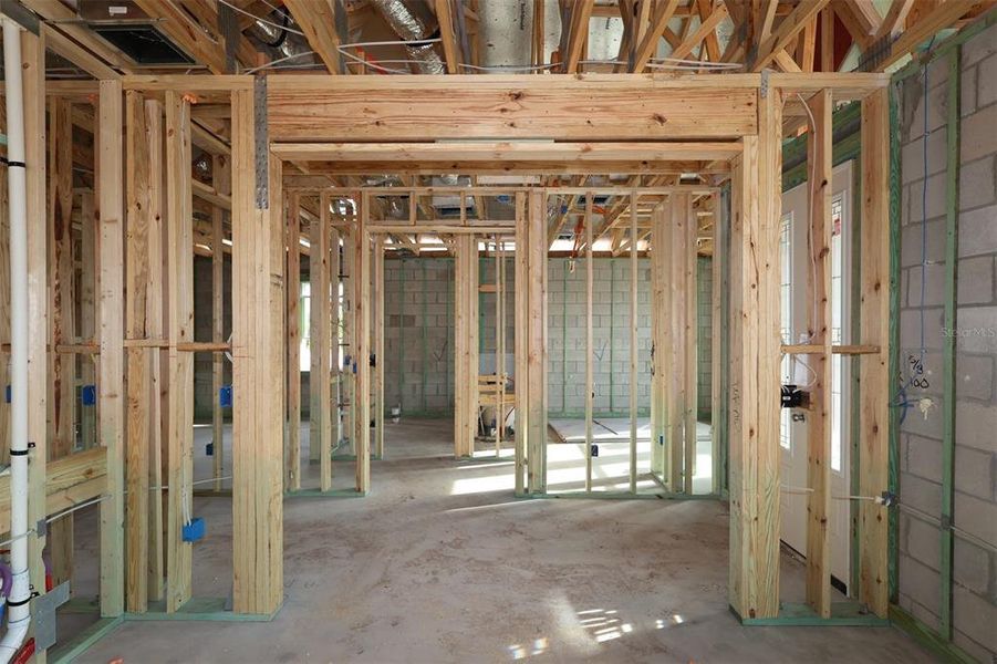 In-progress construction of a new home in Center Lake on the Park, St. Cloud, FL (Image 9).