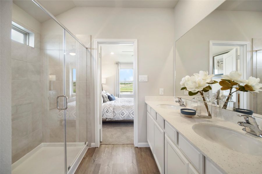 Furnished interior view inside a new home in Montgomery Ridge: Landmark Collection, Montgomery (Image 28).