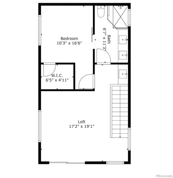 2D floor plan layout of this home in , Denver, CO (Image 5). 2D floor plan layout of this home in , Denver, CO (Image 5).