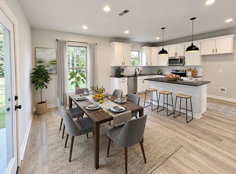 Furnished interior view inside a new home in Hickory Cove, Burns (Image 7).