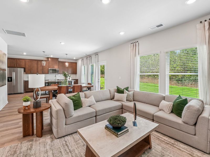 Furnished interior view inside a new home in Preserve at Mountain Creek, Pendergrass (Image 2). Furnished interior view inside a new home in Preserve at Mountain Creek, Pendergrass (Image 2).