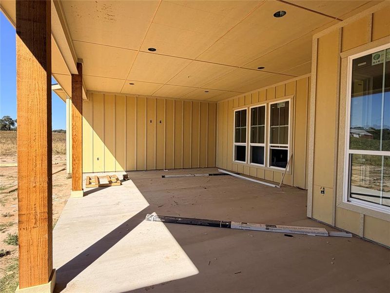 Exterior details and patio area of a home in Oak Water Ranch, Granbury (Image 6). Exterior details and patio area of a home in Oak Water Ranch, Granbury (Image 6).