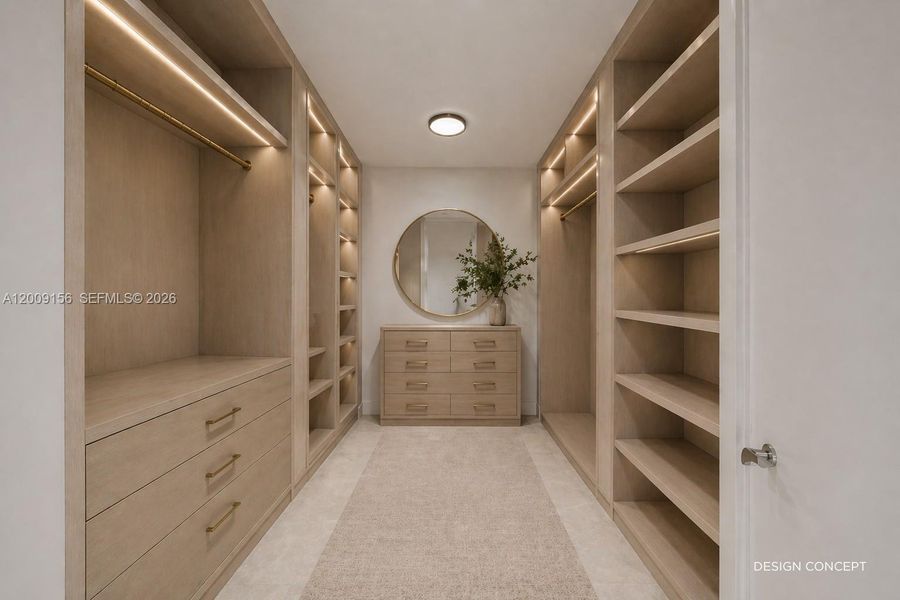 Furnished interior view inside a new home in , Miami (Image 8).