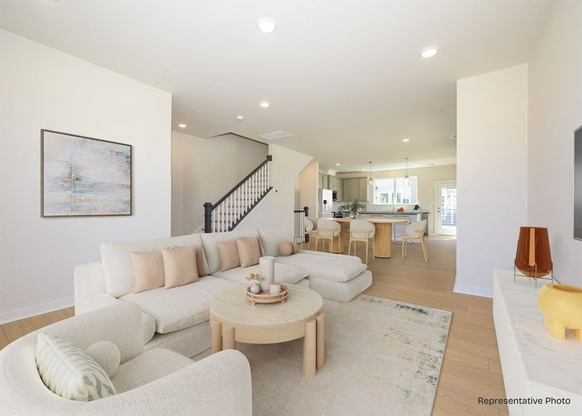 Furnished interior view inside a new home in Central Living at Craig, Charlotte (Image 5).