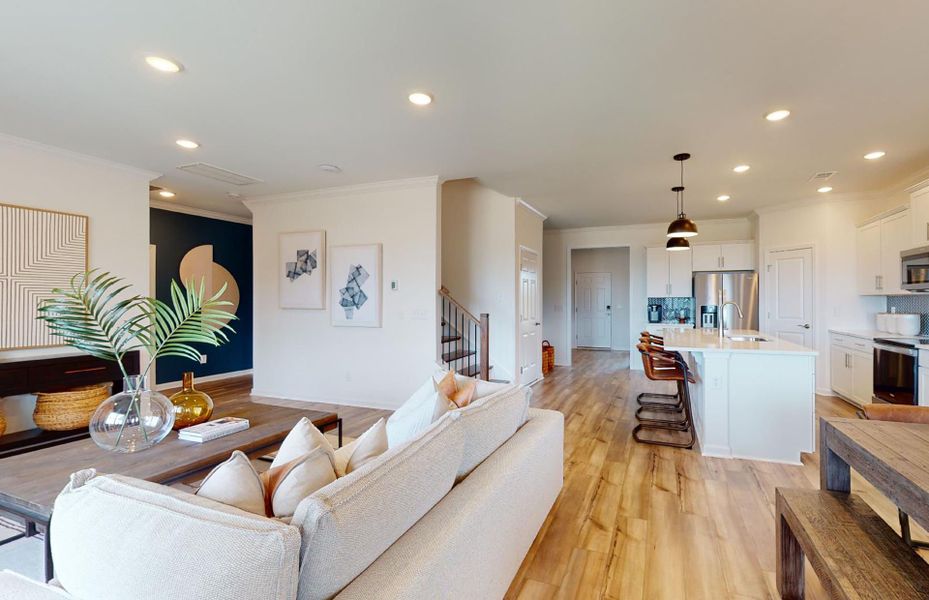 Furnished interior view inside a new home in Hamlet at Carothers Crossing, La Vergne (Image 42).