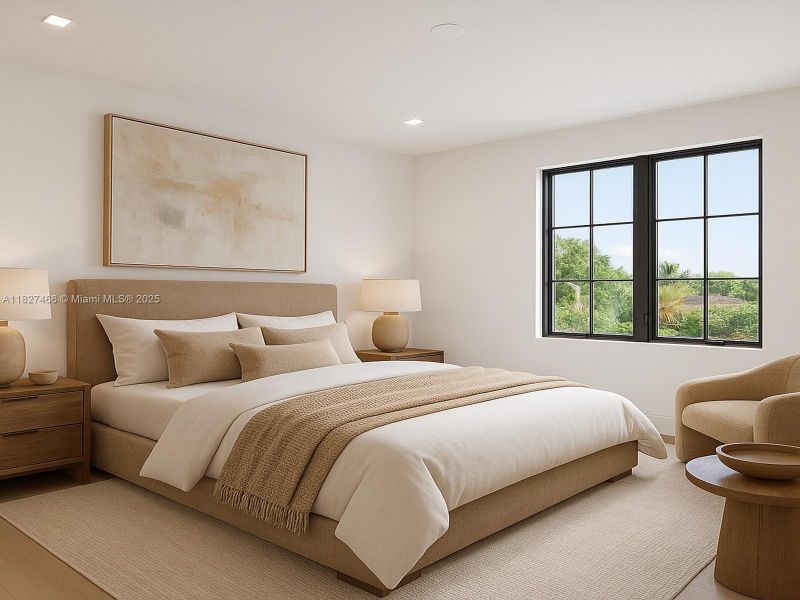 Furnished interior view inside a new home in , Miami (Image 42).