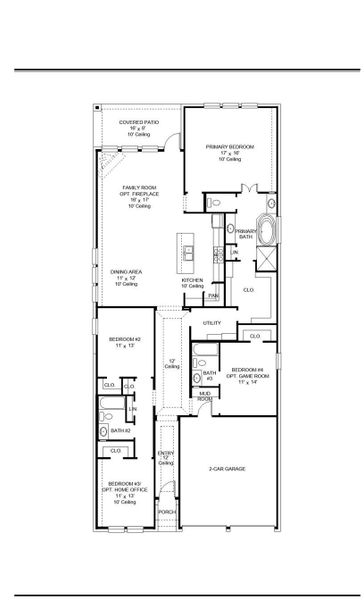 2D floor plan layout of this home in Elyson, Katy, TX (Image 2).
