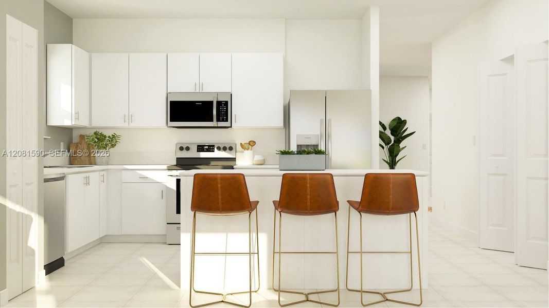 Furnished interior view inside a new home in Altamira, Homestead (Image 5).