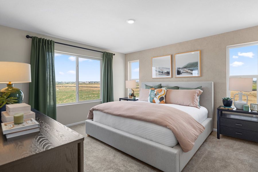 Representative furnished interior of a home built from the 3501 by Risewell Homes in Mead Crossing, Mead (Image 10).