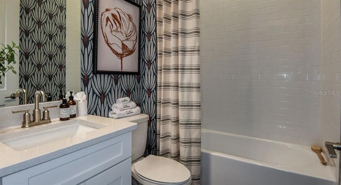 Furnished interior view inside a new home in Esplanade at Westview, Kissimmee (Image 13).