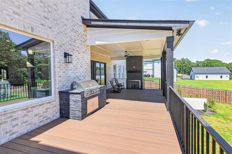 Exterior details and patio area of a home in , Buford (Image 4).