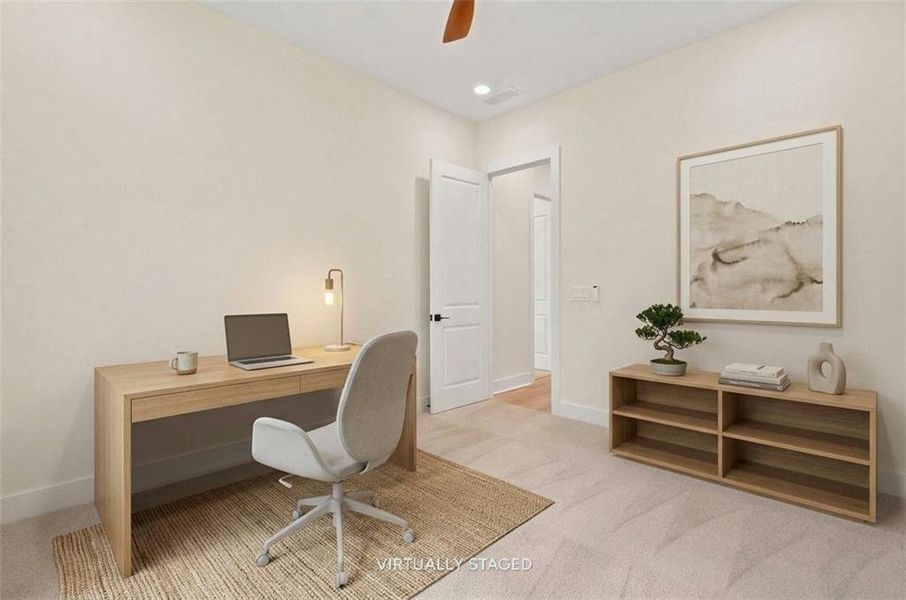 Furnished interior view inside a new home in , White (Image 14). Furnished interior view inside a new home in , White (Image 14).