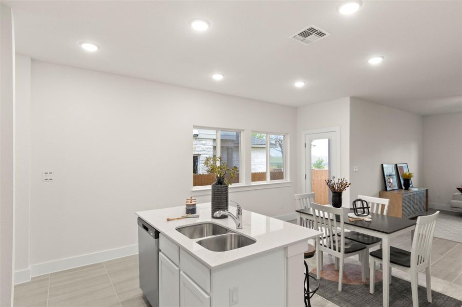 Furnished interior view inside a new home in Saddle Creek Twinhomes, Georgetown (Image 36).