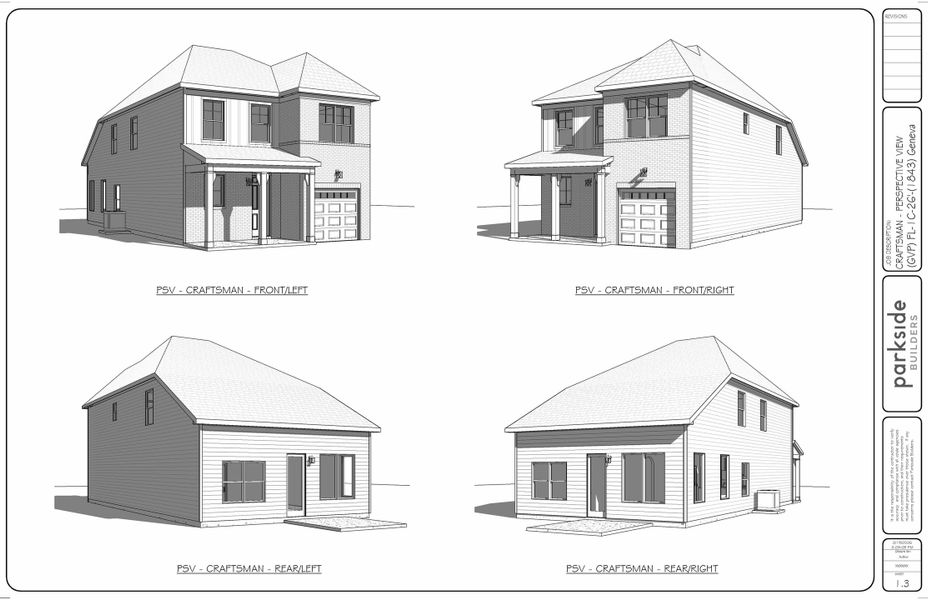 Representative rendering of the exterior for the Geneva by Parkside Builders (Image 20). Representative rendering of the exterior for the Geneva by Parkside Builders (Image 20).