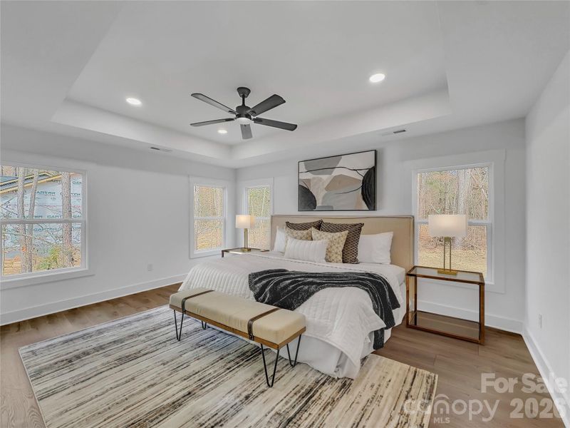 Primary bedroom *virtually staged Primary bedroom *virtually staged