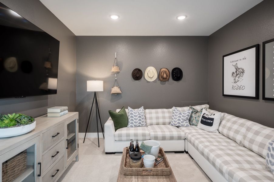 Representative furnished interior of a home built from the Goldeneye by Tri Pointe Homes in Jubilee 50′, Hockley (Image 35).