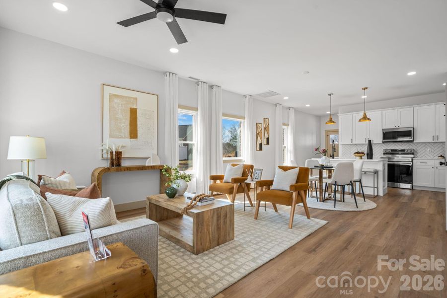 Furnished interior view inside a new home in , Hickory (Image 9).