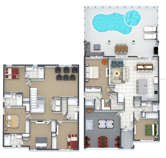 2D floor plan layout of this home in , Orlando, FL (Image 4).