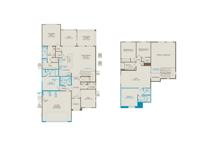 2D floor plan layout of this home in Artisan at Asante, Surprise, AZ (Image 3).